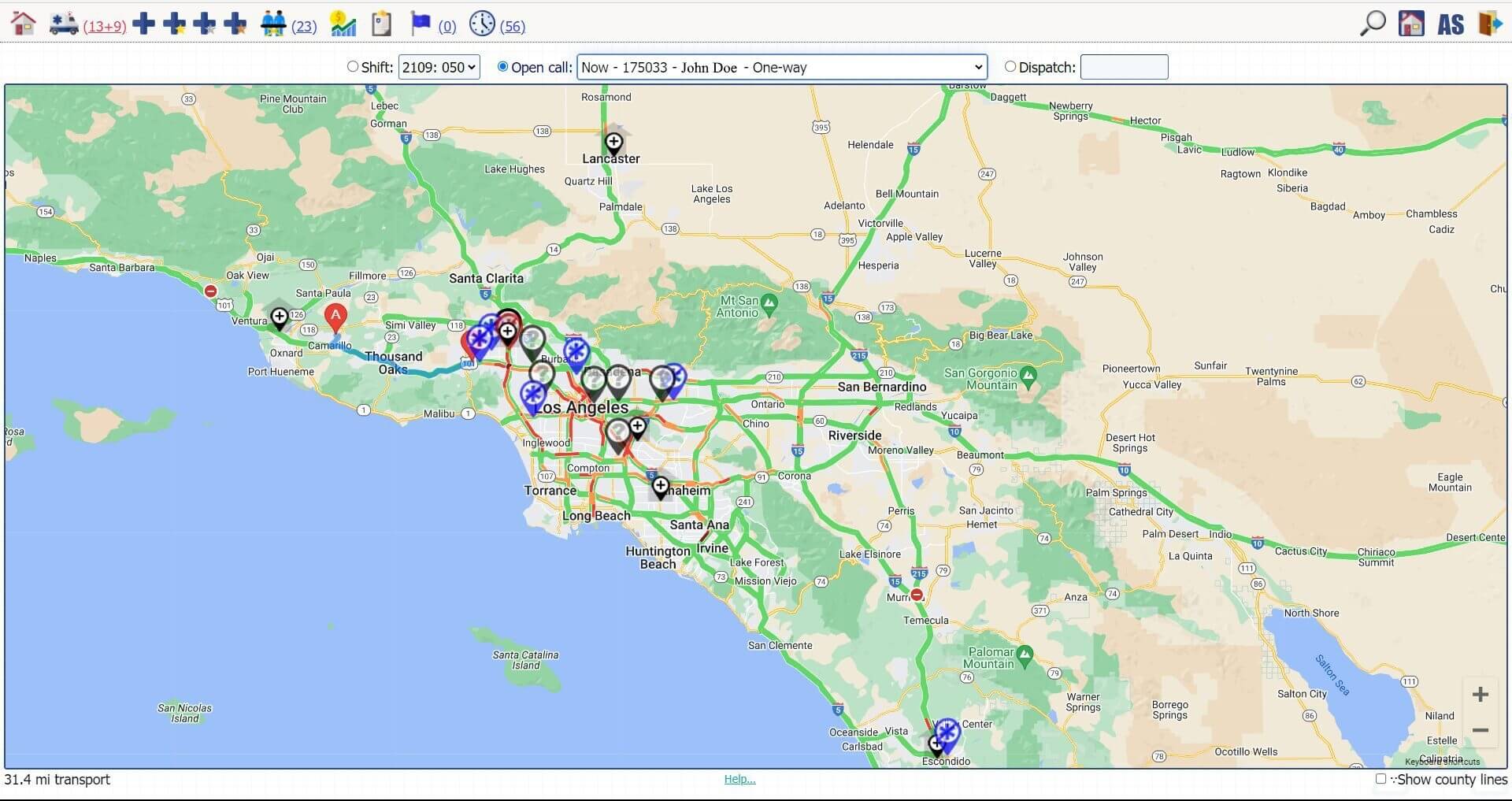 LiveMap-1 Live map of automatic vehicle location