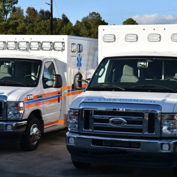 Two ambulances on the scene